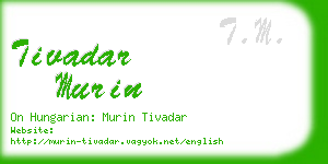 tivadar murin business card